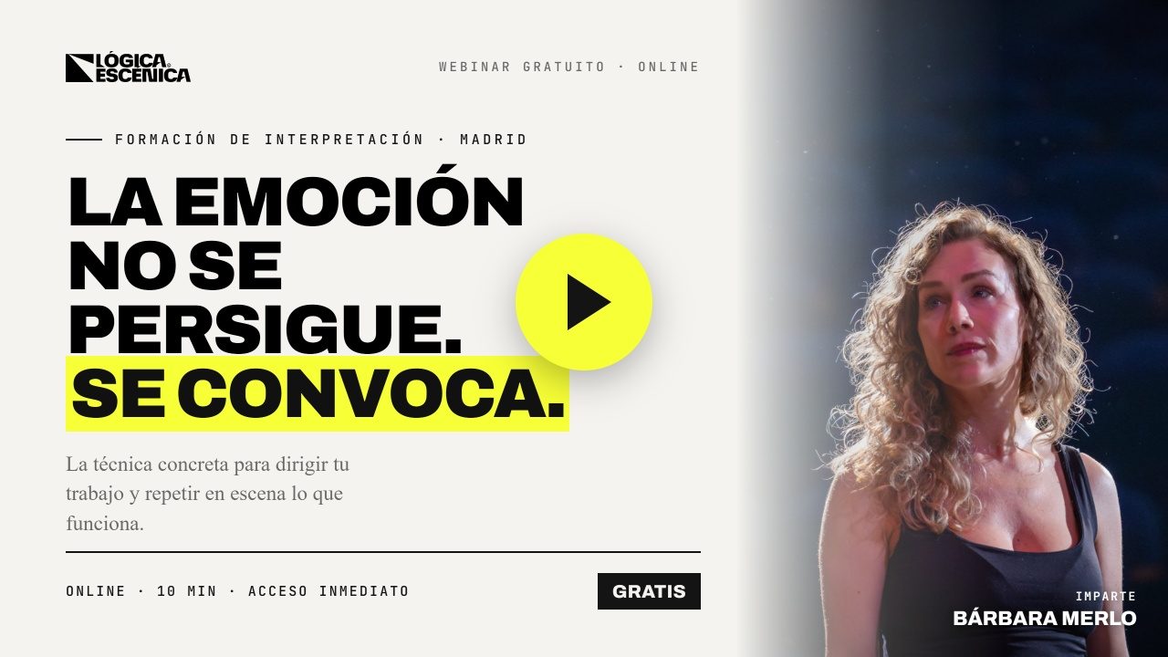 Webinar: la emoción no se persigue, se convoca. Imparte Bárbara Merlo.